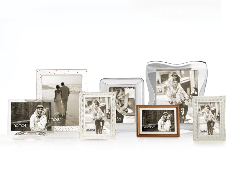 Nambe NambÃ© Beaded Photo Frame - 4" x 6" Silver-Plated Glass Display with Bowed Sides & Patterned Rim, Decorative Tabletop Accent for Photos, Office & Home DÃ©cor, Gift-Ready Design (Silver) - Image 2